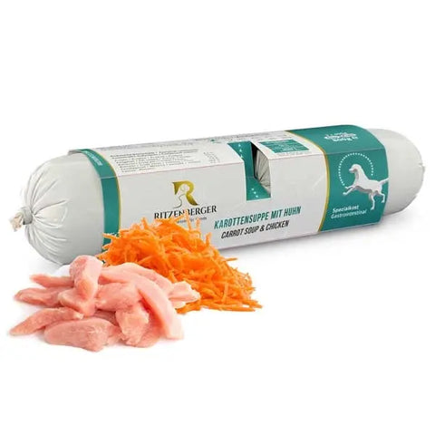 Zuppa di carote e pollo per cani con problemi gastrointestinali Ritzenberger | 2 rotoli da 400 g